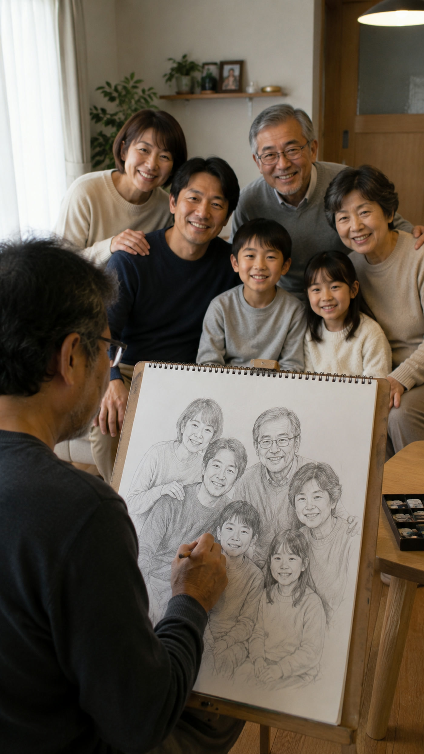 街角の似顔絵師